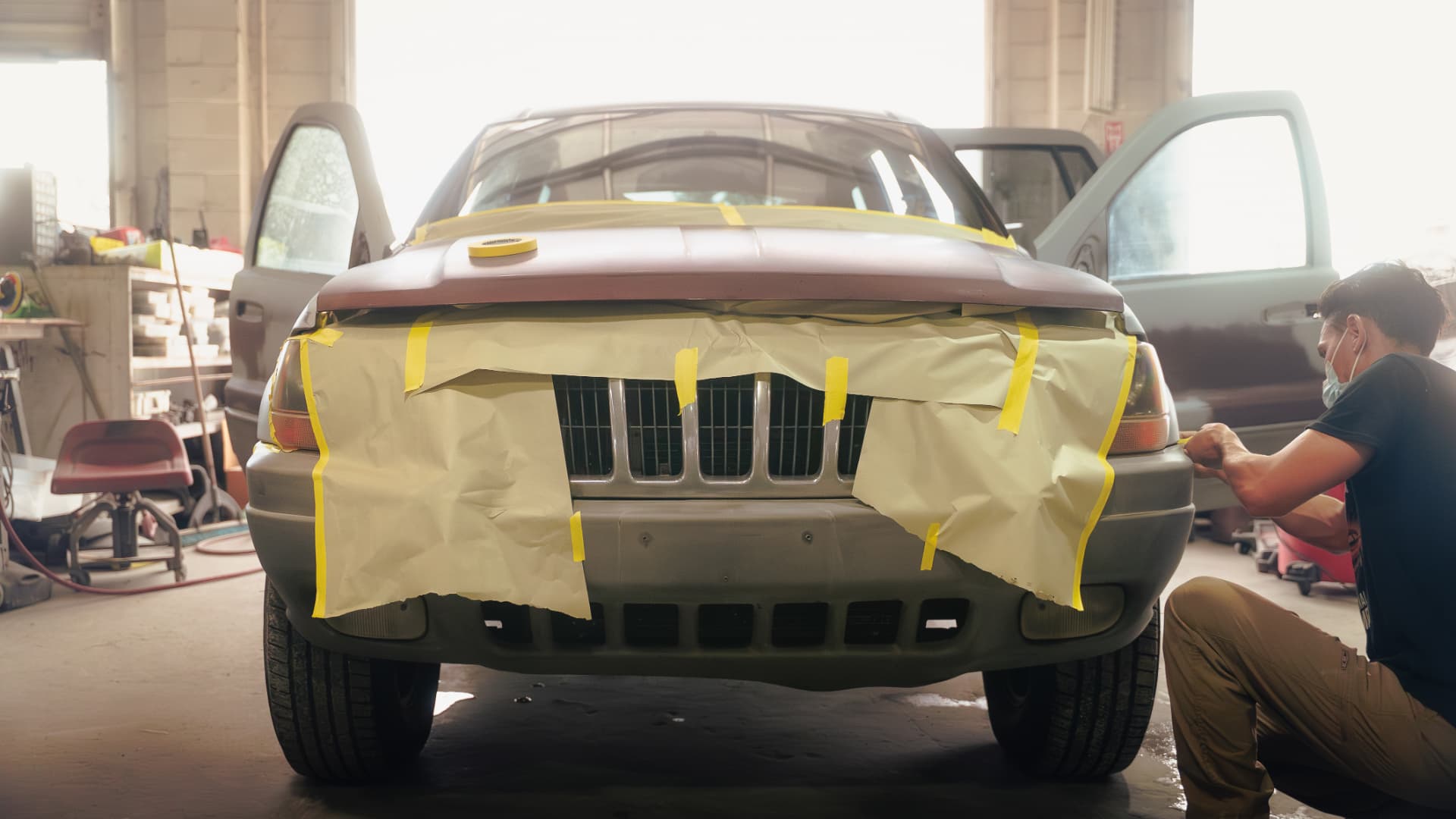 Job 01 — damage before repair at FL Body Shop Largo
